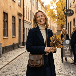 skinveske ekte skinn