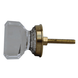 Byråknopp i glas och mässing