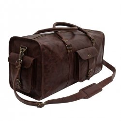 weekendbag i äkta skinn