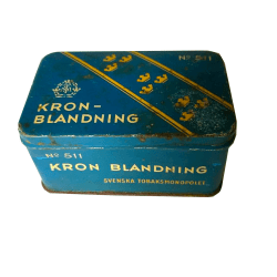 plåtburk från Svenska Tobaksmonopolet