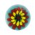Glasknopp för byrån flerfärgad blomma