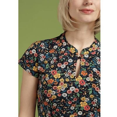 Klänning Chinese Dress Flowerbed - Ekologisk bomull