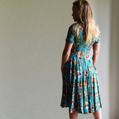 Klänning Alice, Blå blommig