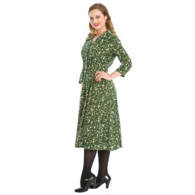 40-tals klänning blommig