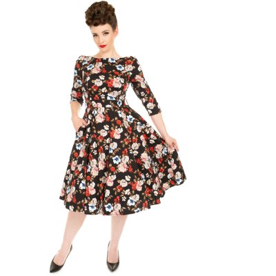 Retroklänning 50-tal blommig