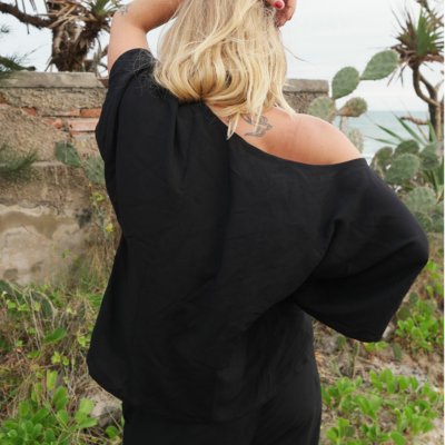 Svart t-shirt bomull