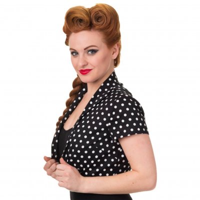 Svart Bolero 50-tal, prickig