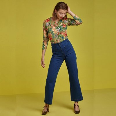 Cardi roundneck avalon grön