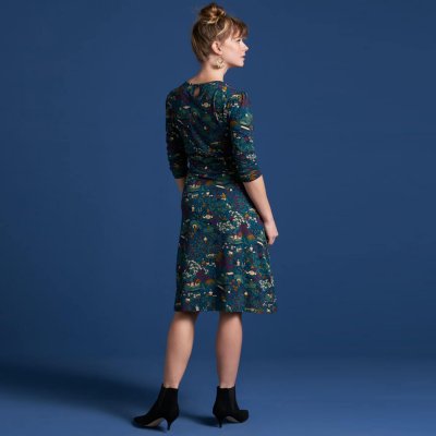 omlottklänning mörkblå