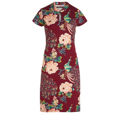 Blommig klänning chinese dress