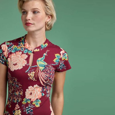 klänning med kinakrage