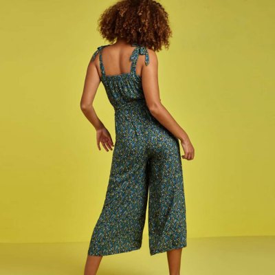 jumpsuit culotte blommig