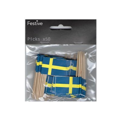 Cocktailflagg i papir på tannpirker