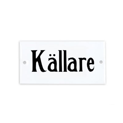 Emaljeskilt – «Källare»