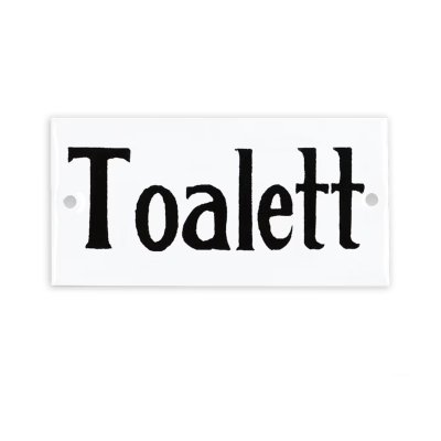 emaljeskilt toalett