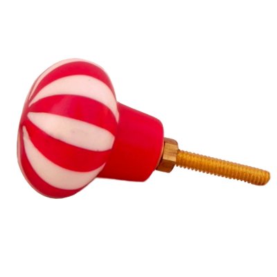 Retro knott i røde og hvite striper
