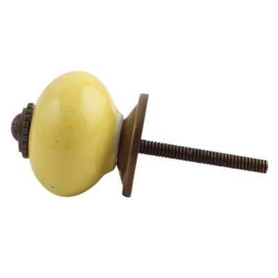 Skåplucka knopp gul
