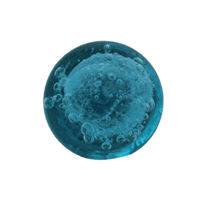 Glasknott turkis glass