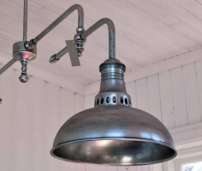 Retro lampe silver