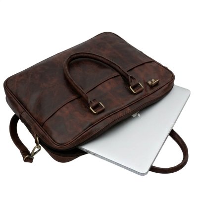 Laptopväska skinn