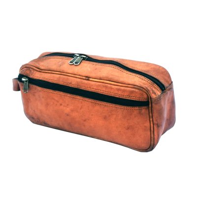 Toalettveske ekte skinn