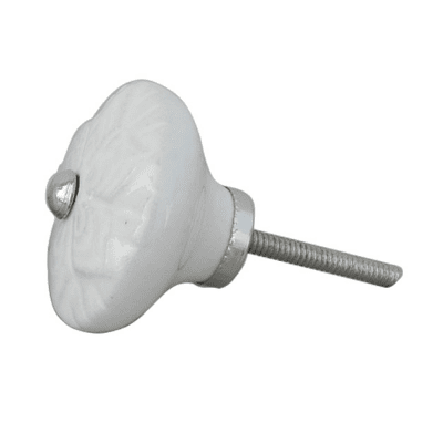 Kommodeknott hvit, stilren