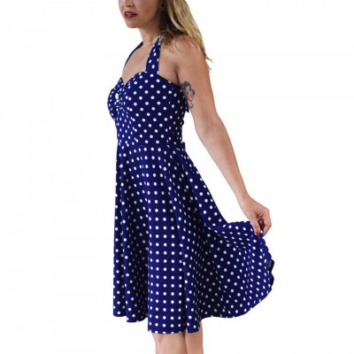 Halterneck klänning polkadot