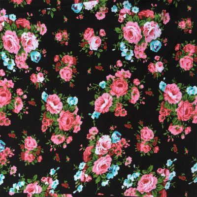 svart blommig klänning