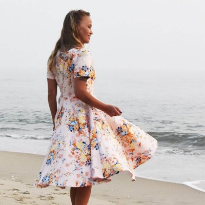 Klänning rosa blommig Alice