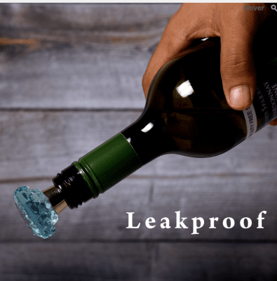 Kork vinflaska - Exklusiv rosa glas. Hot pink