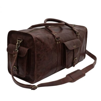 weekendbag ekte skinn
