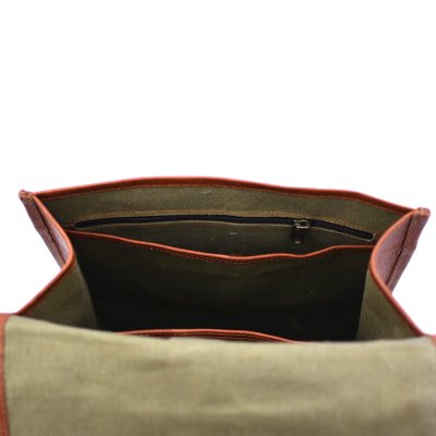 Skinnryggsekk retro vintagestil innside