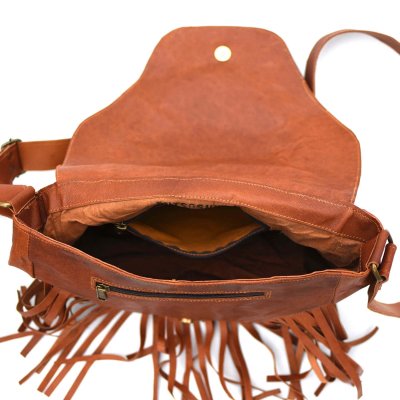 frynseveske ekte skinn