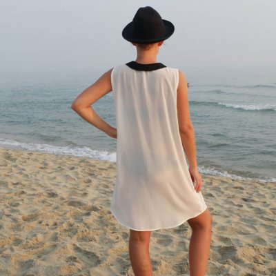 skjortklänning chiffong