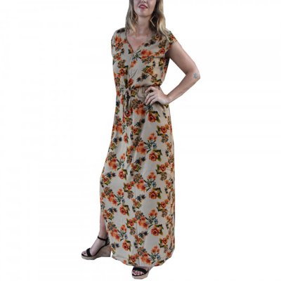 Blommig långklänning