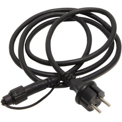 Lyskjede Utendørs, svart gummi