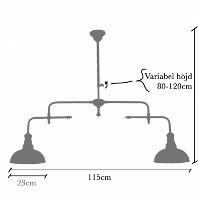 Svart Retro Taklampa