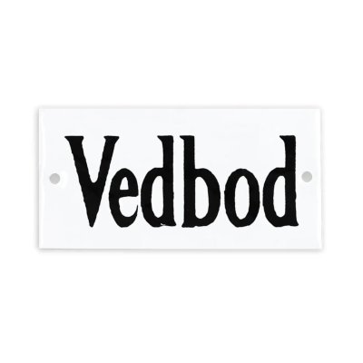 Vedbod Emaljeskilt